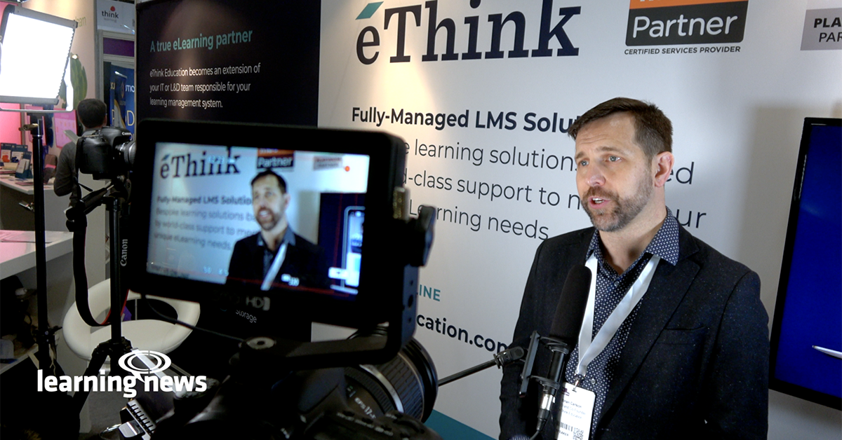 Brian Carlson, CEO and founder of eThink Education, in discussion with Learning News at LT2020